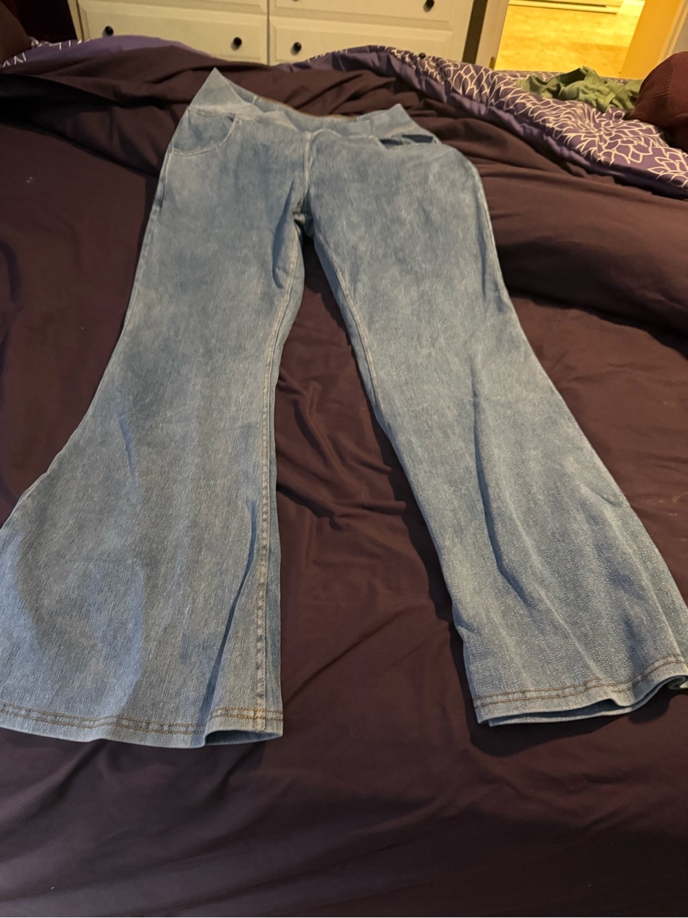 HALARA Light Blue Flare Jeans